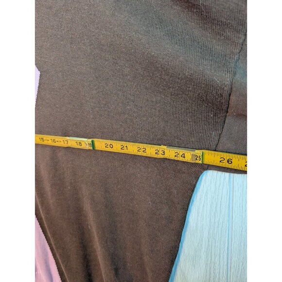 Belle by Kim Gravel Waffle Stitch Colorblock Print Sweater Size XL Wave Pullover - Picture 4 of 6